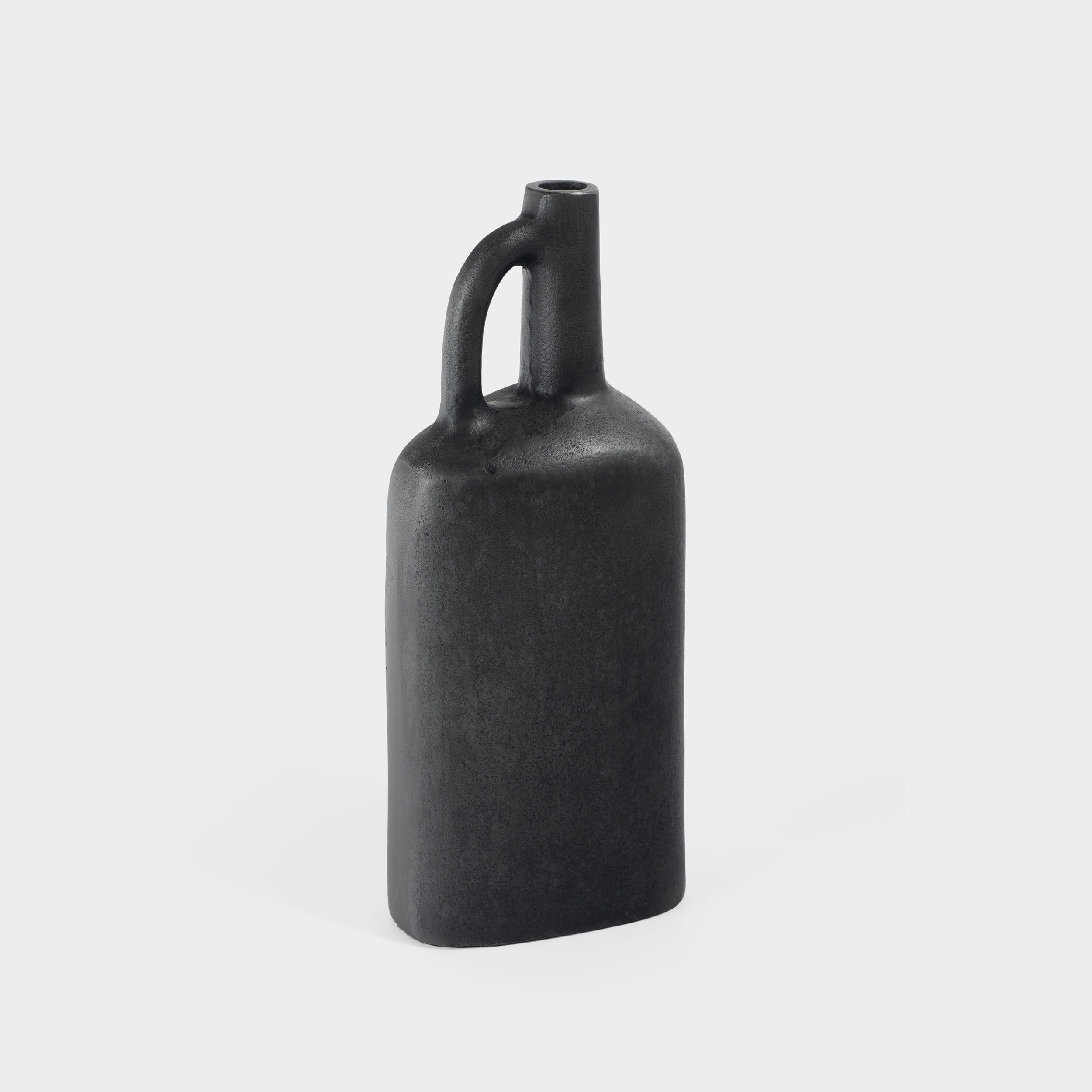 Miller Metal Vase, Small Grey