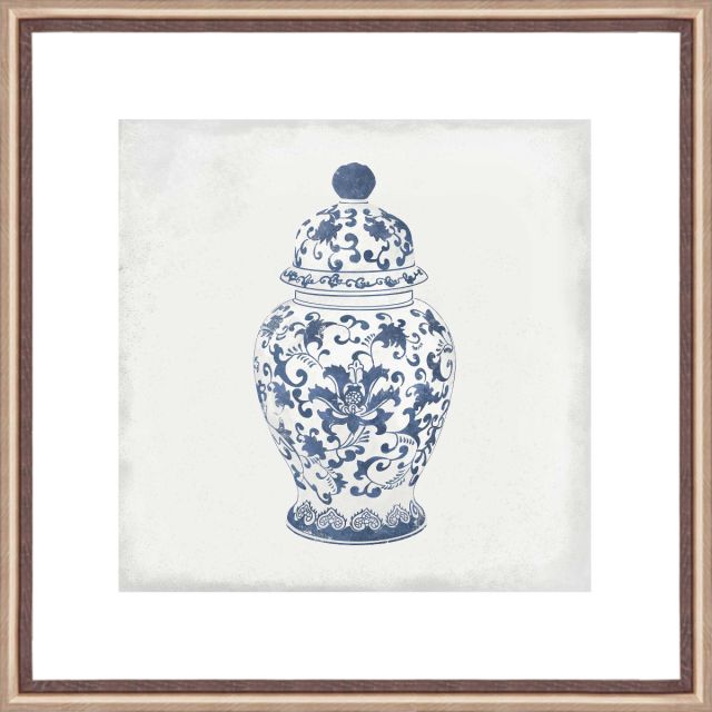 Porcelain Garden I, Hand Painted Canvas