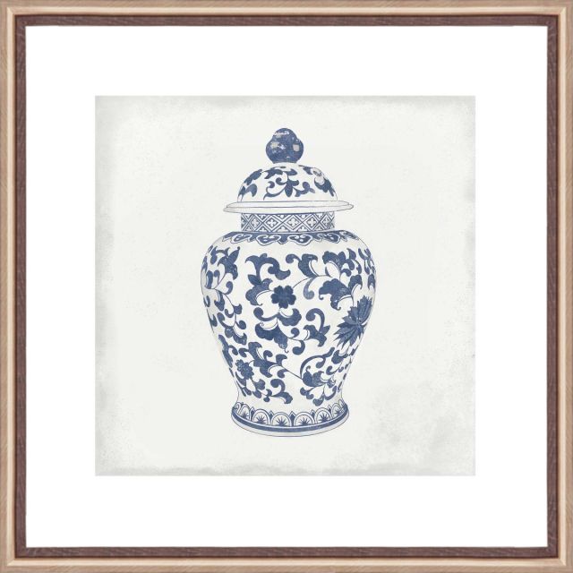 Porcelain Garden II, Hand Painted Canvas