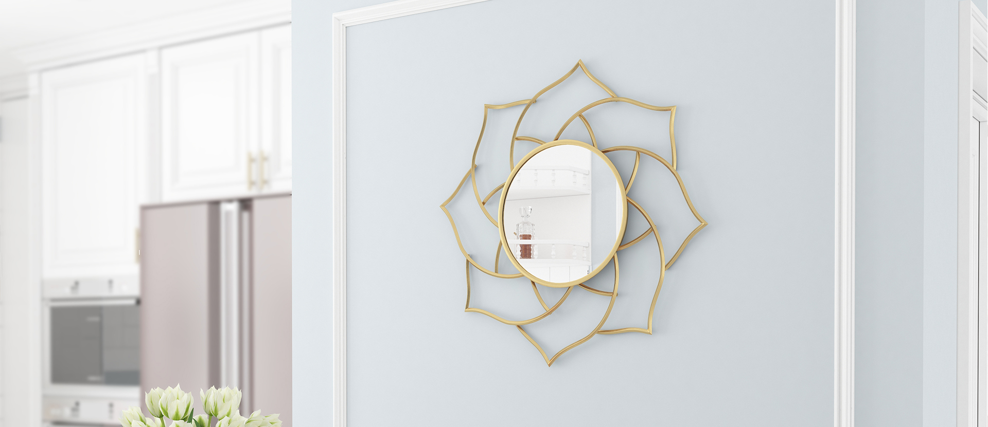 Clara, Metal Wall Mirror